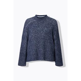 Ulla Popken  Pullover, Streifen, Stehkragen, Langarm 