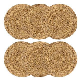 Intirilife 6x set de table en jonc de mer - jacinthe d'eau  