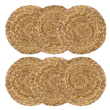 6x set de table en jonc de mer - jacinthe d'eau
