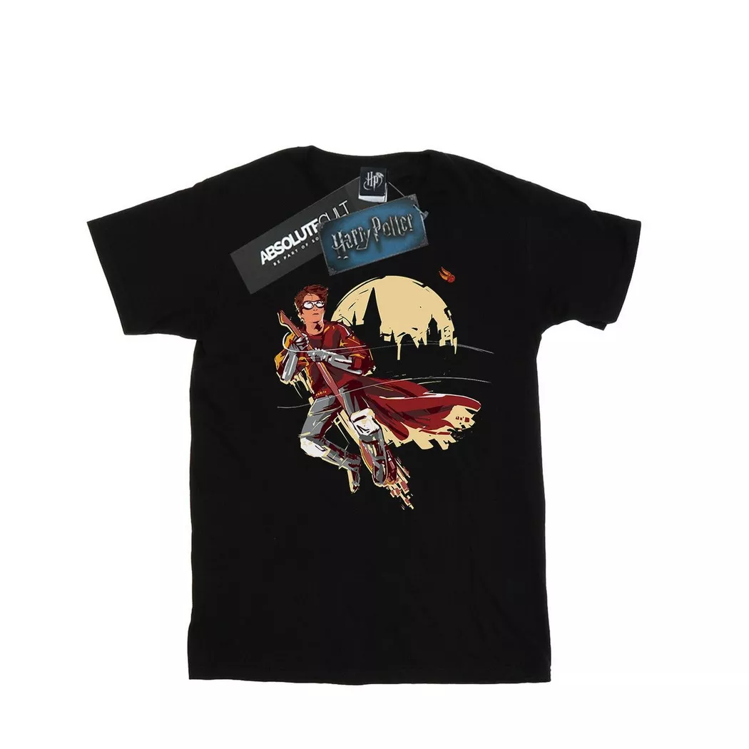 Harry Potter - Quidditch Seeker TShirt, für Damen, Schwarz, Größe S