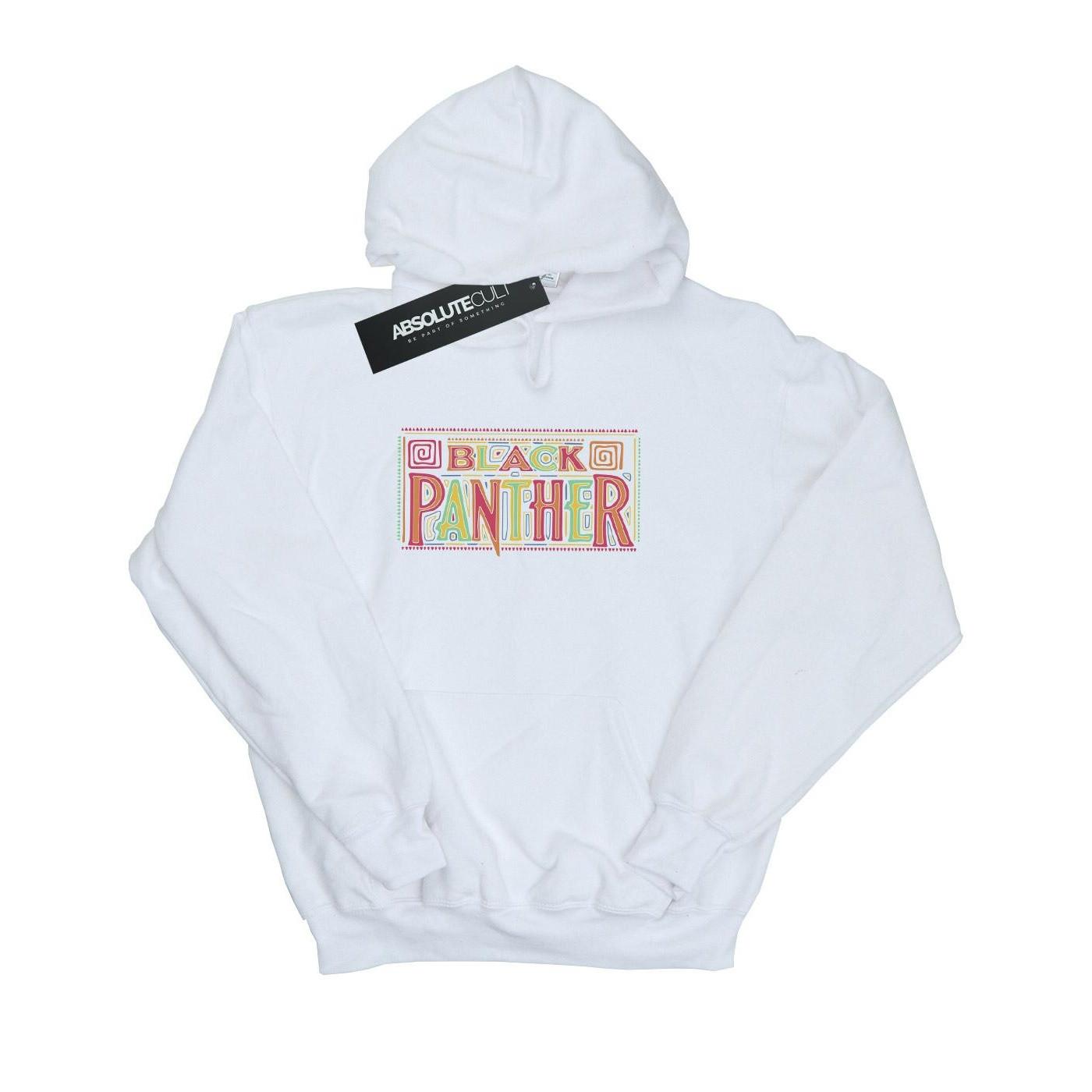 Image of Black Panther Tribal Logo Kapuzenpullover Mädchen Weiss 152-158