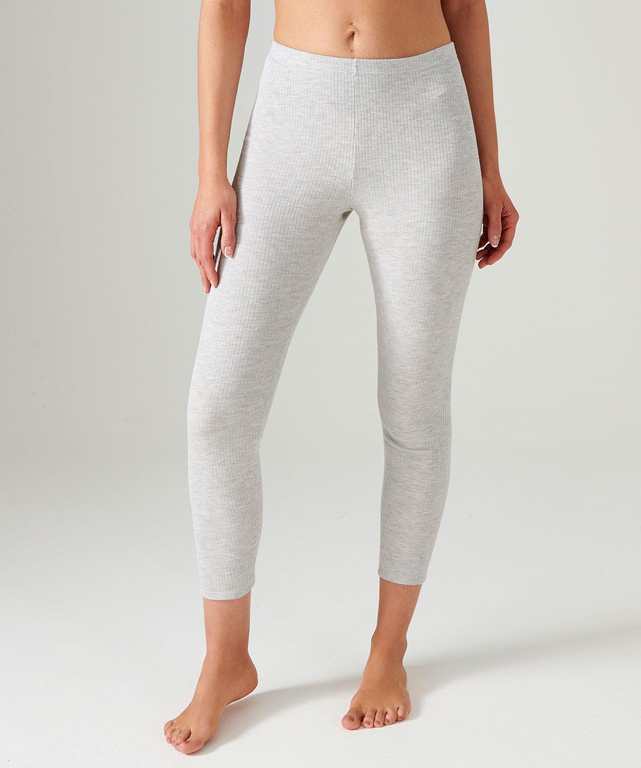 Image of Lange Unterhose, Geripptes Material Aus Thermolactyl-molton, Wärmegrad Intense 4. Damen Grau 42/44