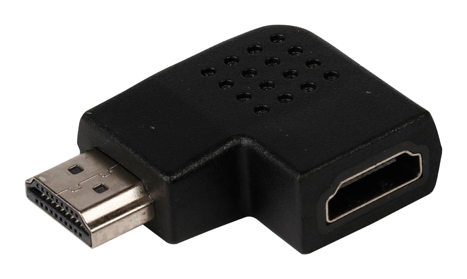 Nedis  Adaptateur HDMI haute vitesse avec Ethernet Connecteur HDMI coudé à gauche - HDMI femelle Noir 