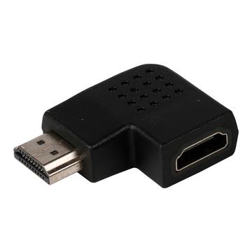 Adaptateur HDMI haute vitesse avec Ethernet Connecteur HDMI coudé à gauche - HDMI femelle Noir