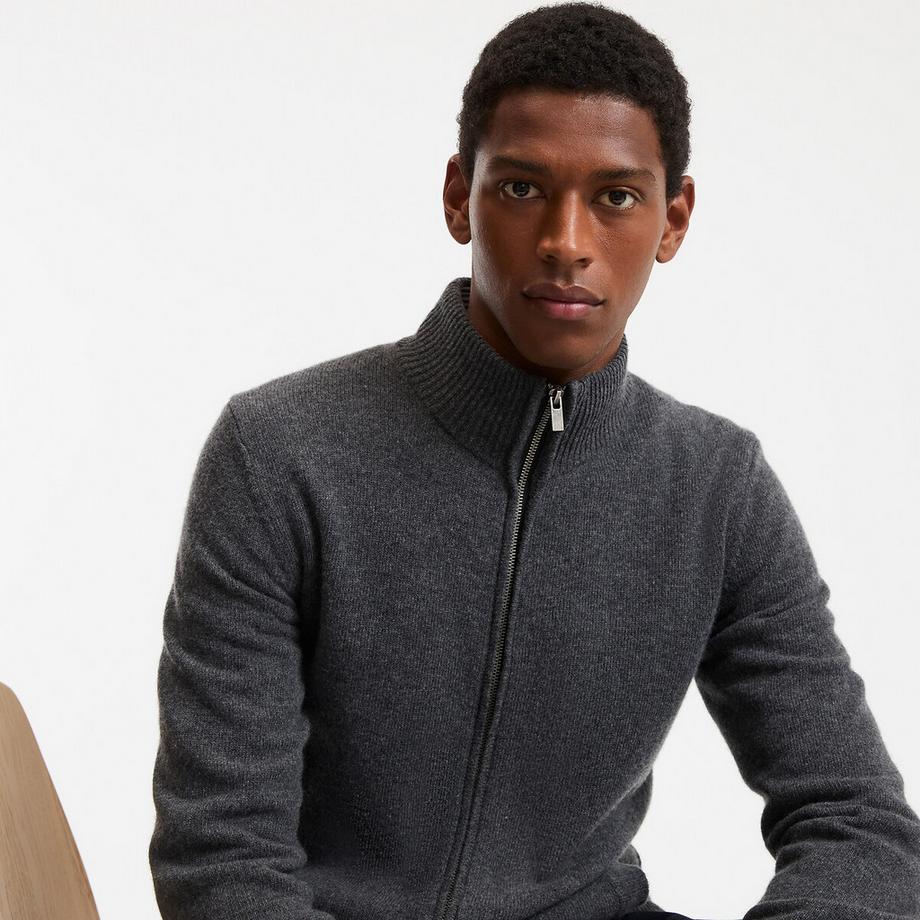 La Redoute Collections Cardigan in lambswool con cerniera  