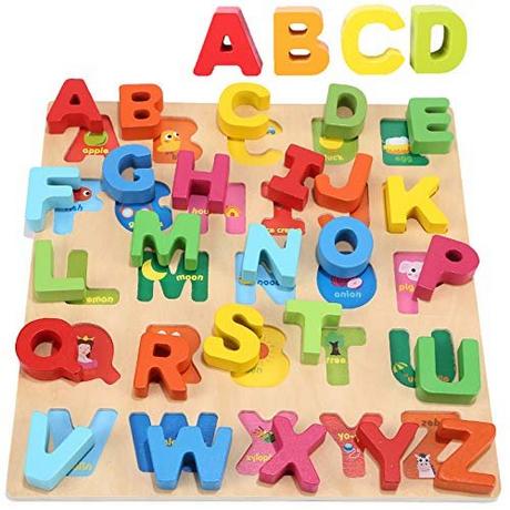 Activity-board  Puzzle alphabet en bois anglais ABC 