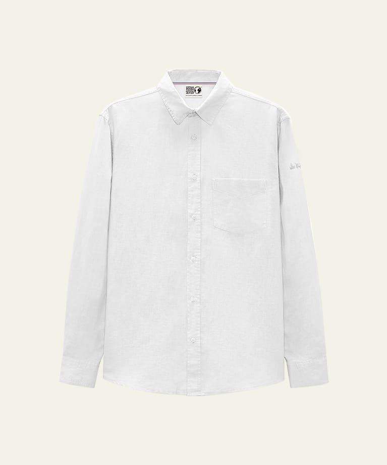 Image of Linen Shirt-m Unisex Weiss M
