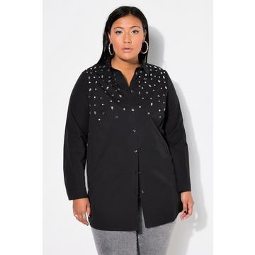 Camicia dal taglio dritto con applicazioni e maniche lunghe