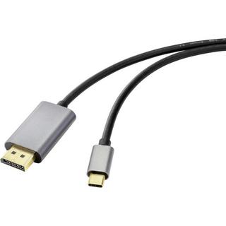 Renkforce  Renkforce RF-4600982 câble vidéo et adaptateur 2 m USB Type-C DisplayPort Noir 