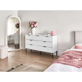 Beliani Cassettiera 7 cassetti en Fibra a media densità (MDF) Moderno LEDUC  