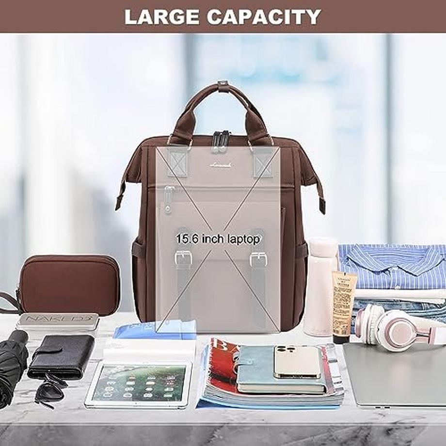 Only-bags.store Zaino per laptop 15.6 pollici con custodia per cavo dati e porta di ricarica USB  