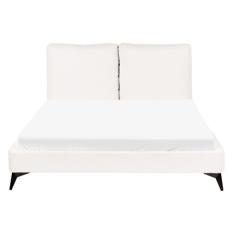 Beliani Lit avec sommier en Bouclé Scandinave MELLE  