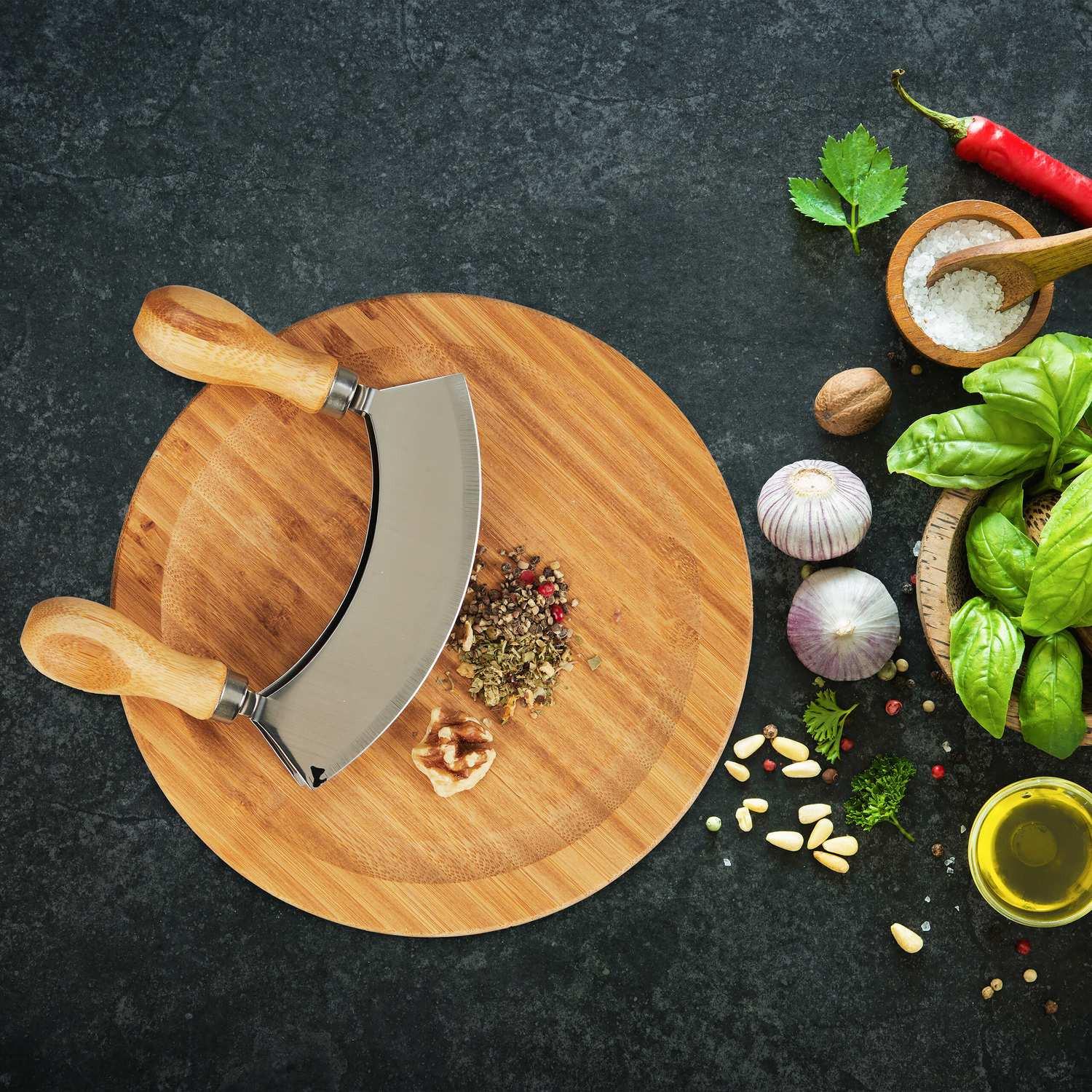 Northix Couteau à découper à double revêtement avec planche  