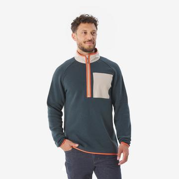 Pullover da trekking mezza zip poliestere