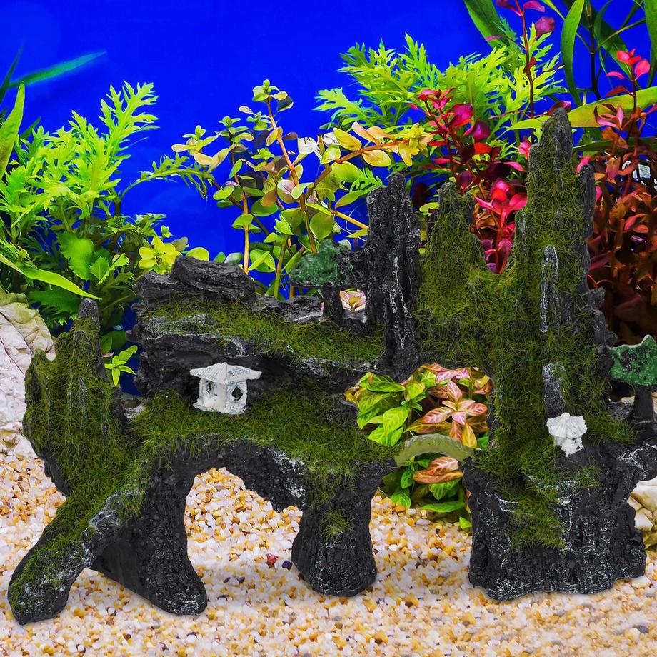 B2X  Décoration d'aquarium, accessoires d'aquarium en pierre 