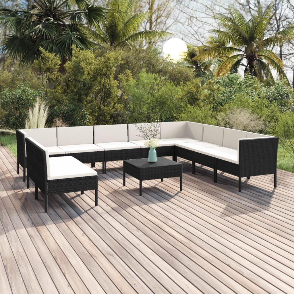 VidaXL Garten-sofagarnitur poly-rattan  