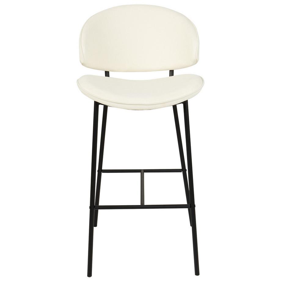 Beliani Lot de 2 chaises de bar en Tissu  KIANA  