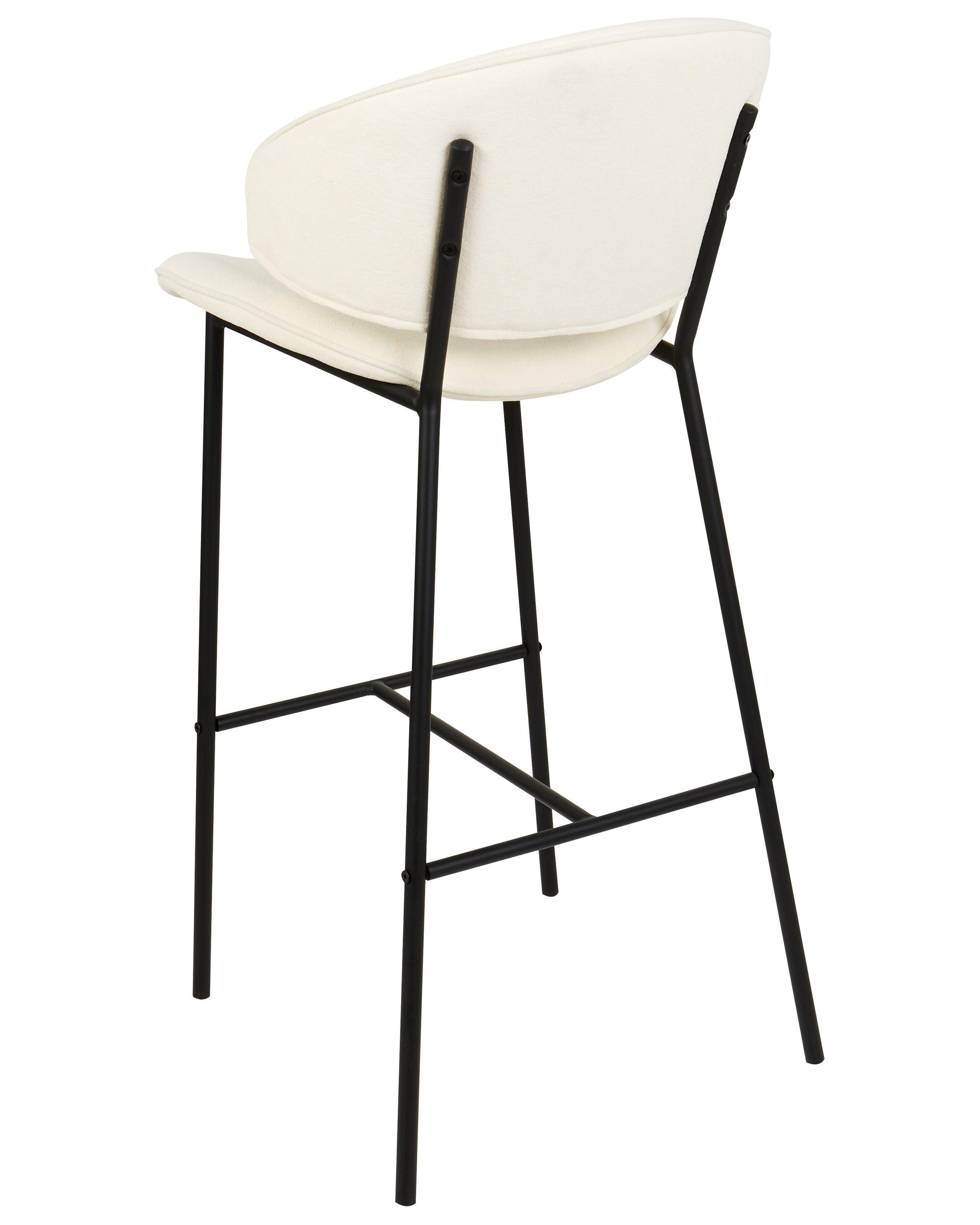 Beliani Lot de 2 chaises de bar en Polyester Moderne KIANA  