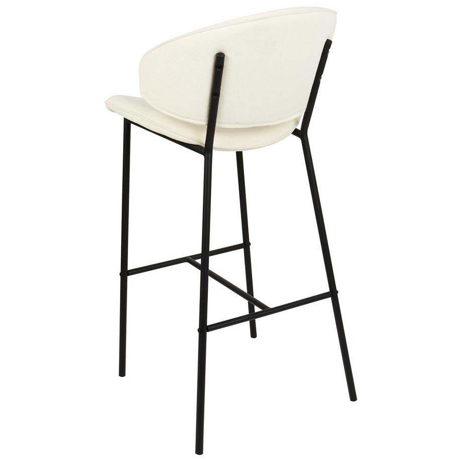 Beliani Lot de 2 chaises de bar en Tissu  KIANA  