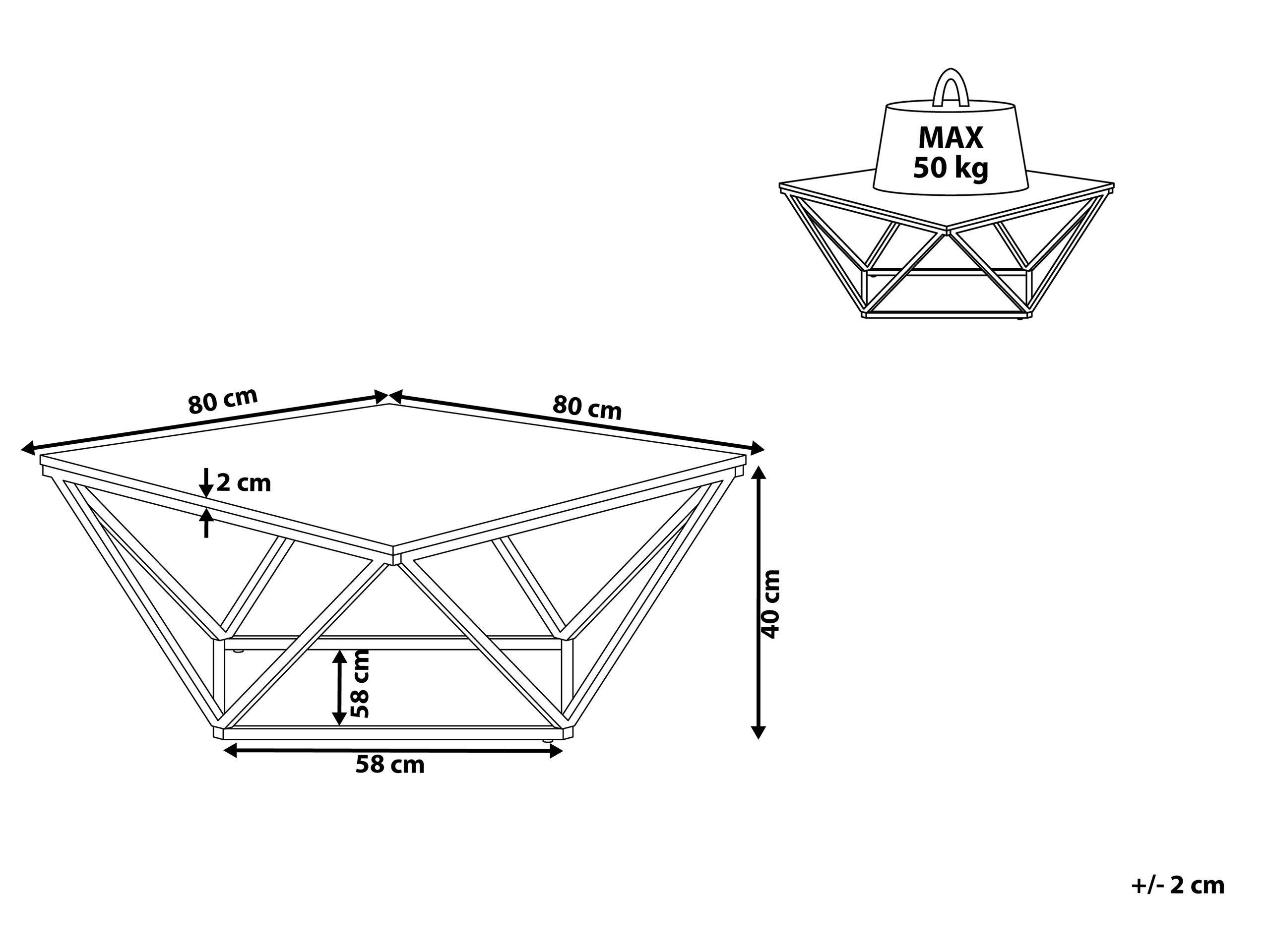 Beliani Table basse en MDF Moderne MALIBU  