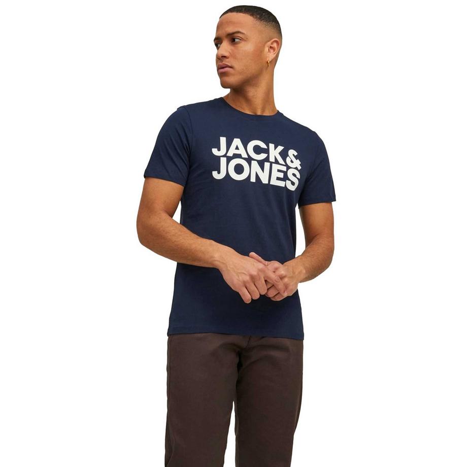 JACK & JONES  Maglietta Uomini Confezione da 6 Vestibilità confortevole-JJECORP LOGO TEE O-NECK 3PK 