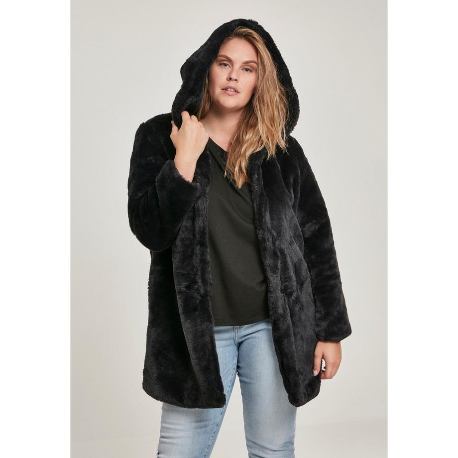 URBAN CLASSICS Cappotto Teddy con Cappuccio  