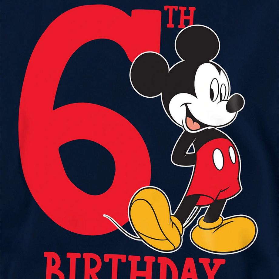 Disney  Sweat À Capuche 6ème Anniversaire Motif Mickey Mouse 