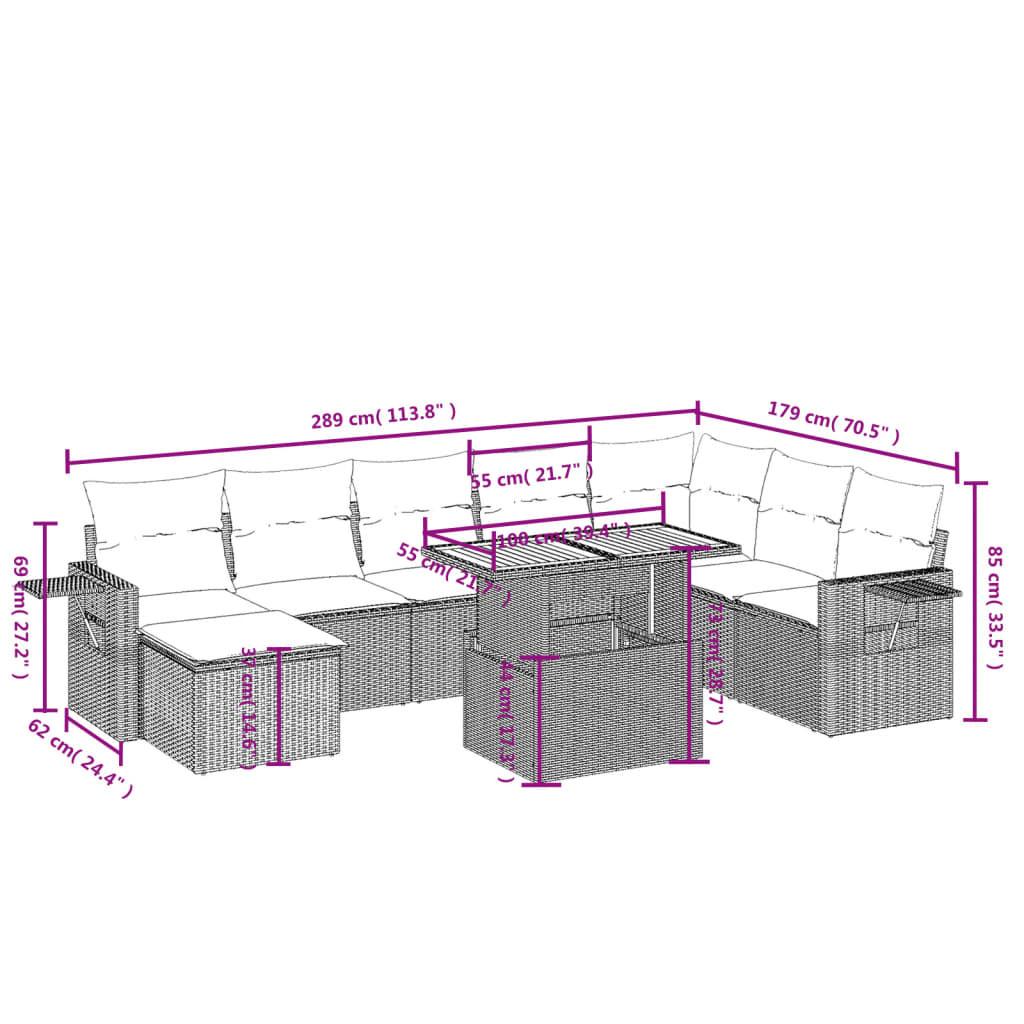 VidaXL Garten sofagarnitur poly-rattan  