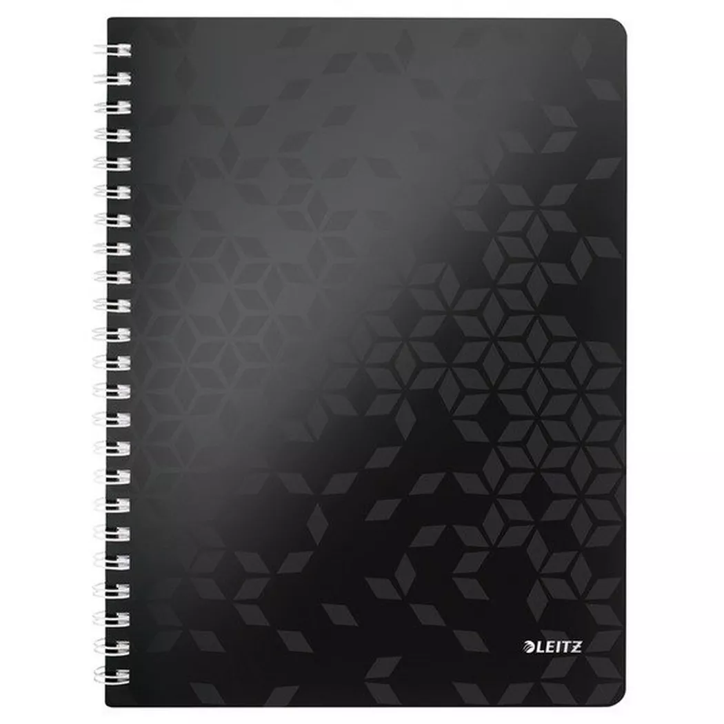Leitz WOW Notebook A4 squared, wirebound with PP cover
