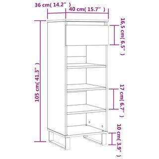 VidaXL Armoire à chaussures bois d'ingénierie  