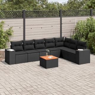 VidaXL set divano da giardino Polirattan  