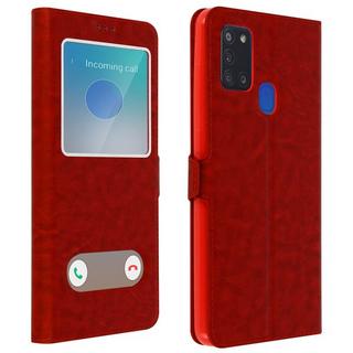 Avizar  Etui Samsung A21s Fenêtre - Rouge 