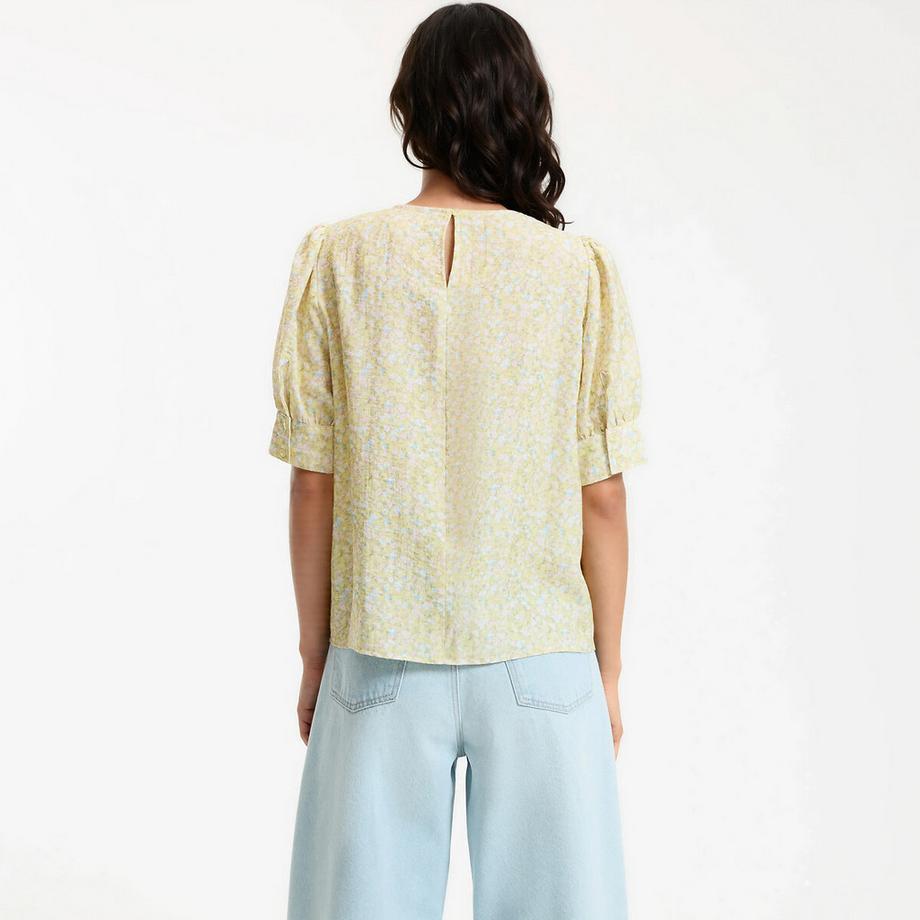 La Redoute Collections Blouse Imprimé Floral Col Rond Manches 3/4  