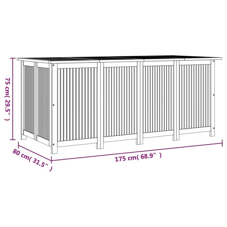 VidaXL Gartenbox akazienholz  