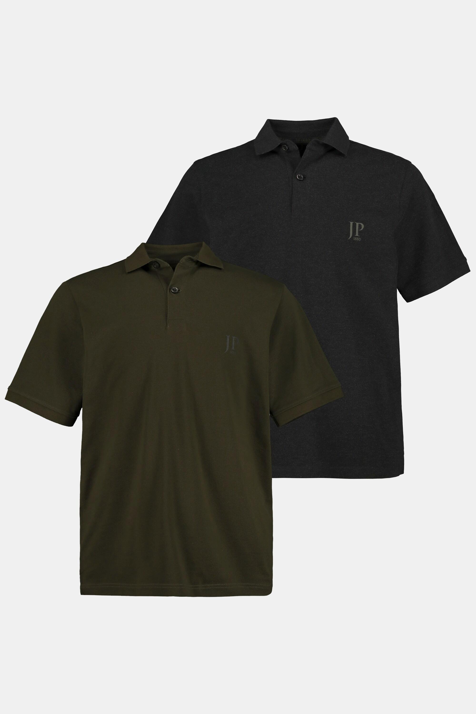 JP1880  Poloshirts, Basic, 2er-Pack, Piqué, gekämmte Baumwolle 