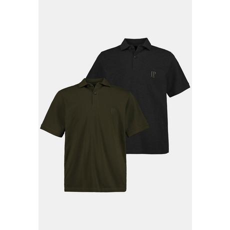 JP1880  Poloshirts, Basic, 2er-Pack, Piqué, gekämmte Baumwolle 