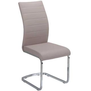 mutoni Chaise en porte-à-faux Myra simili cuir cappuccino  