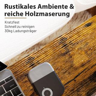 Northix Tavolino laterale industriale a 2 livelli  