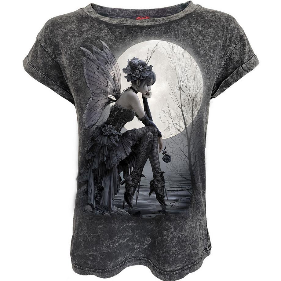 T-ShirtManches À Revers motif/style Délavé À L´acide Reflections