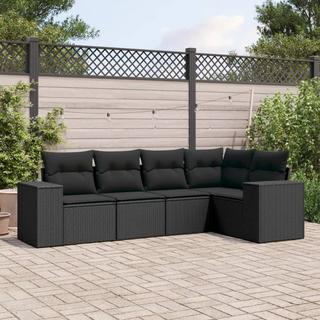 VidaXL set divano da giardino Polirattan  