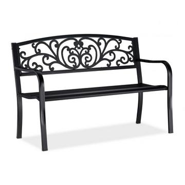 Banc de jardin décoratif en métal