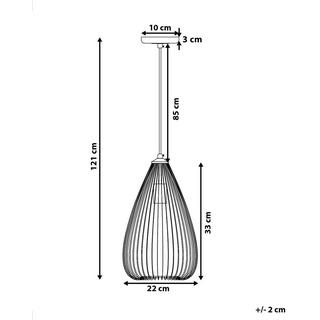 Beliani Lampe suspension en Métal Moderne CONCA  