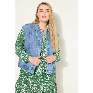 Studio Untold  Gilet di jeans dal taglio ampio con collo da camicia e orlo lateralmente elastico 