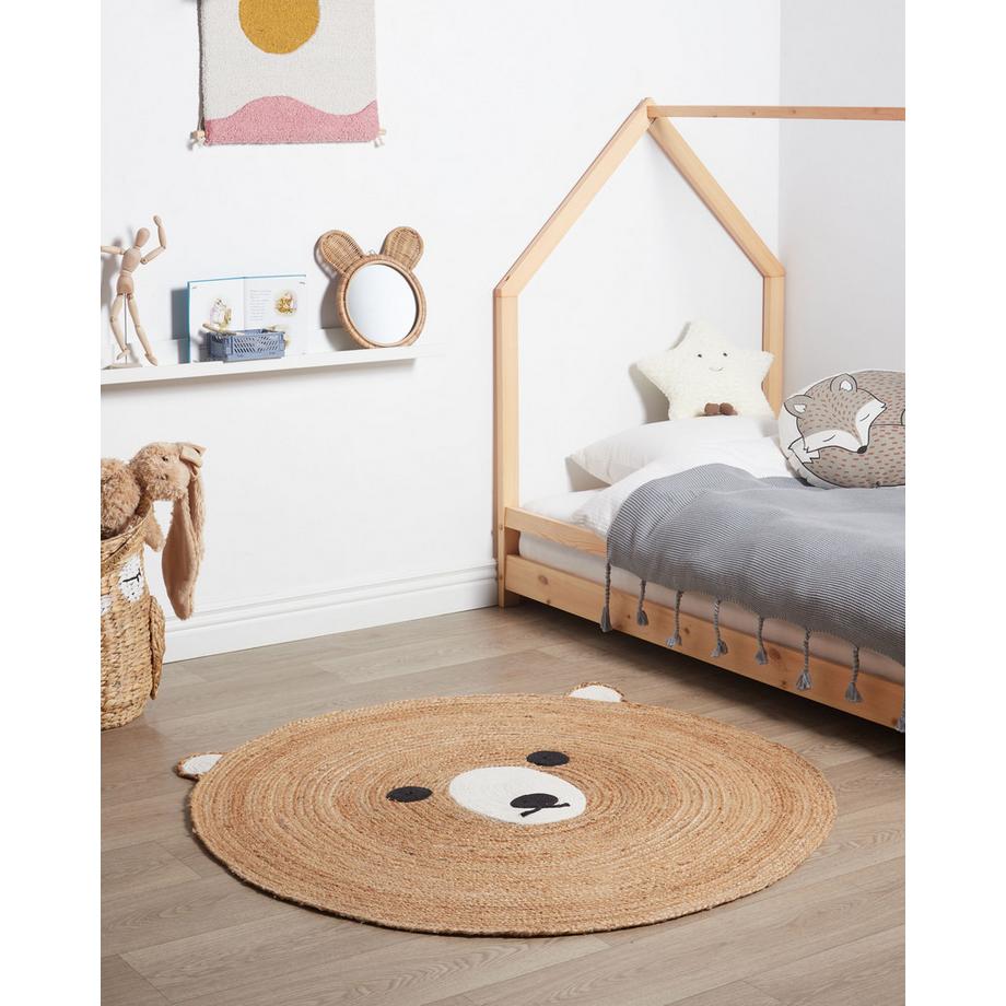 Beliani Kinderteppich aus Jute Boho KOSALAR  