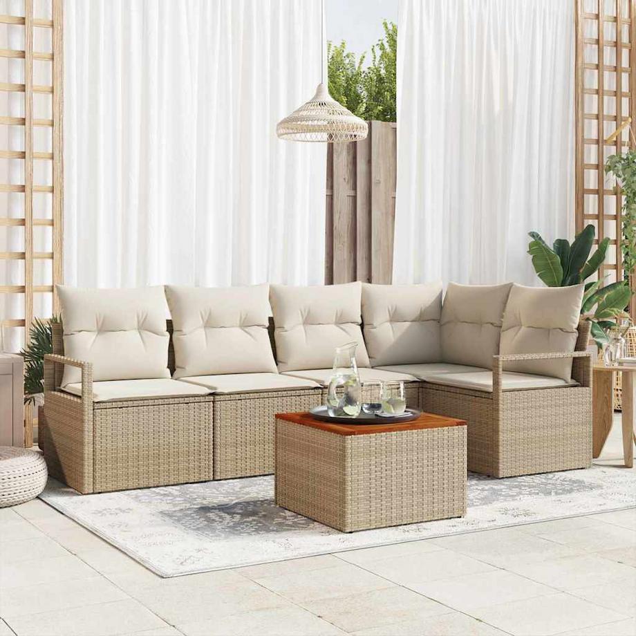 VidaXL Set di divani da esterno Polyrattan  