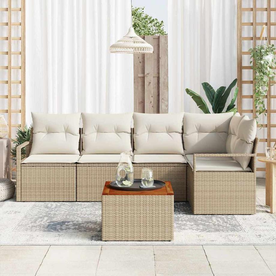 VidaXL Set di divani da esterno Polyrattan  