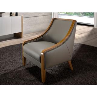 ANGEL CERDA Fauteuil en cuir gris  