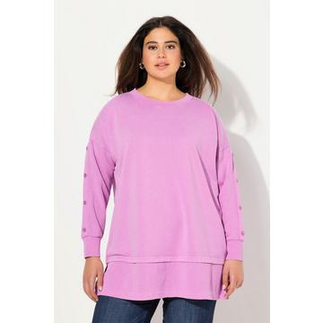 Sweat-shirt oversize, col rond et manches longues, effet de superposition