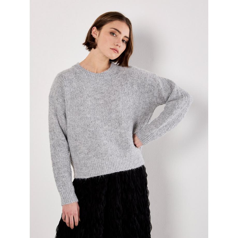 APRICOT Maglione Fluffy Shimmer con Nastro Posteriore  