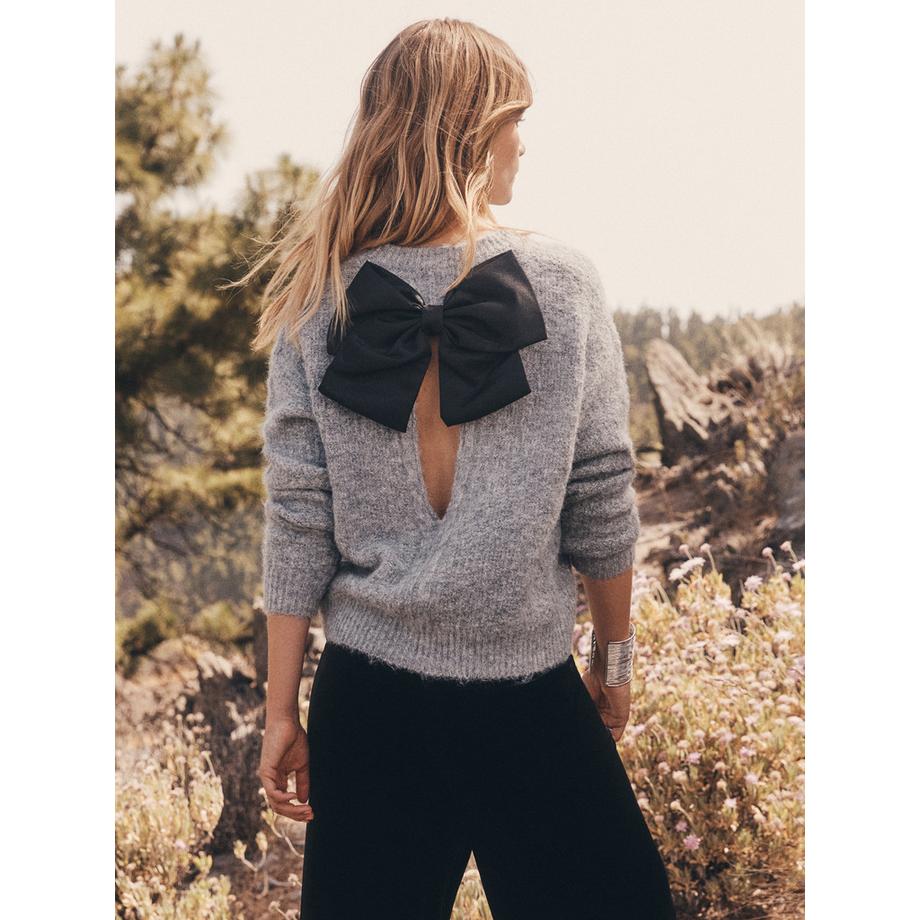 APRICOT Maglione Fluffy Shimmer con Nastro Posteriore  